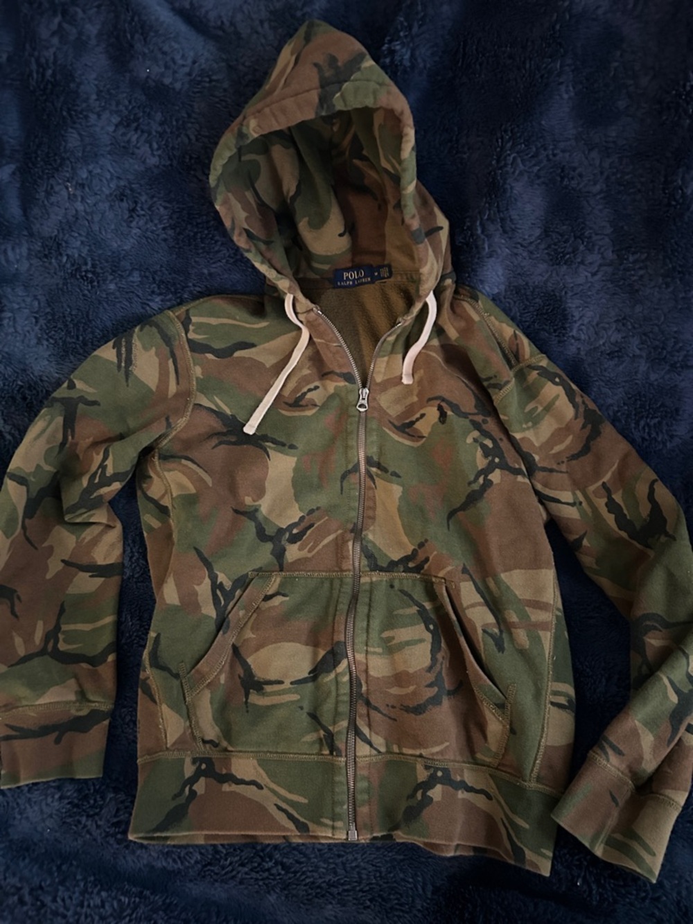 Polo by Ralph Lauren Camo Zip Hoodie in Green/Brown